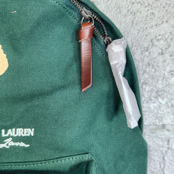 Polo Ralph Lauren Men's Polo Bear Canvas Backpack - Green $225 - Picture 5 of 10